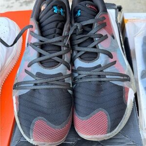 Under Armour Black and Red Training Sneakers